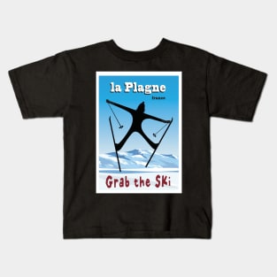 La Plagne, France, Ski Poster Kids T-Shirt